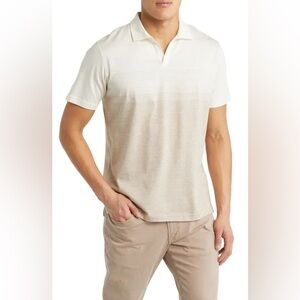 Peter Millar Riviera Cotton Short Sleeve Polo in truffle Size Medium
